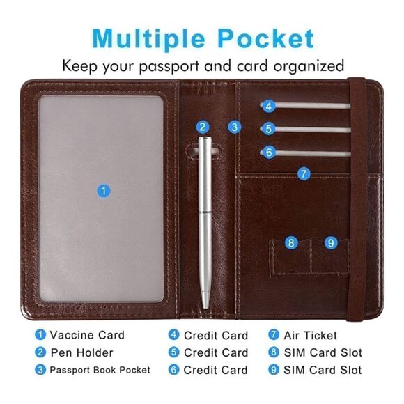 Leather Passport Cover  - Picture 5 of 5